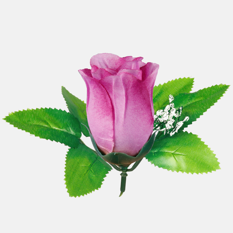 Rosebud with leaves, T.T. Purple W484-58