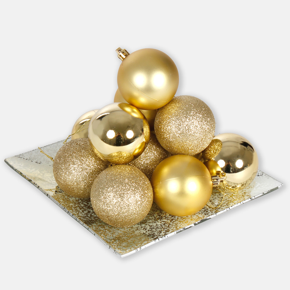 Bombki x 12 szt., Gold S636-02