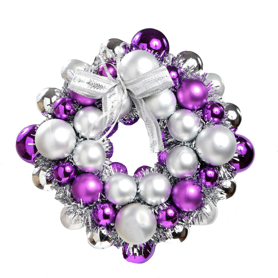 Dekoracja z bombek, Silver/Purple XD111-02