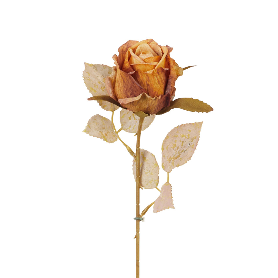 Róża - gałązka 50cm, 14 brown AL136-14