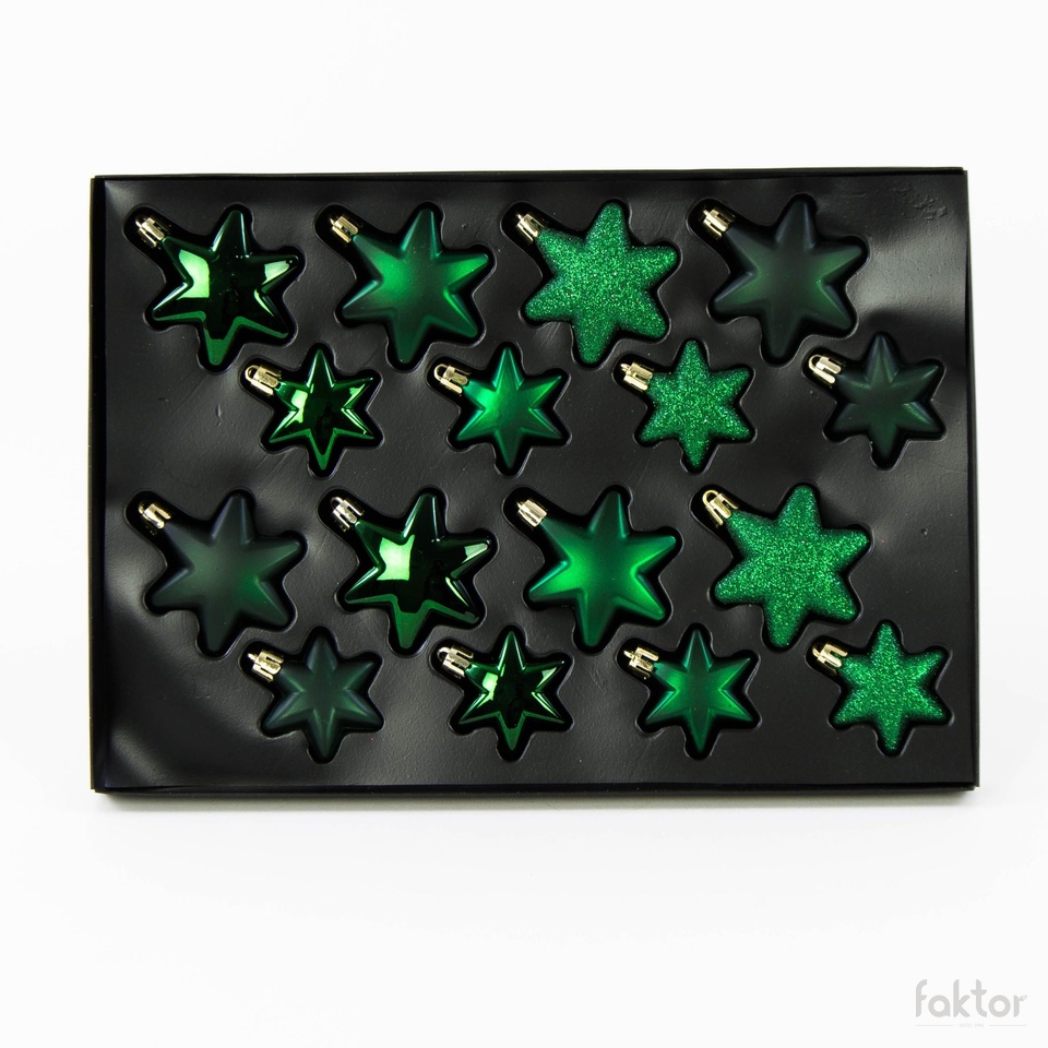 Baubles 16 pcs, Green XK01-06