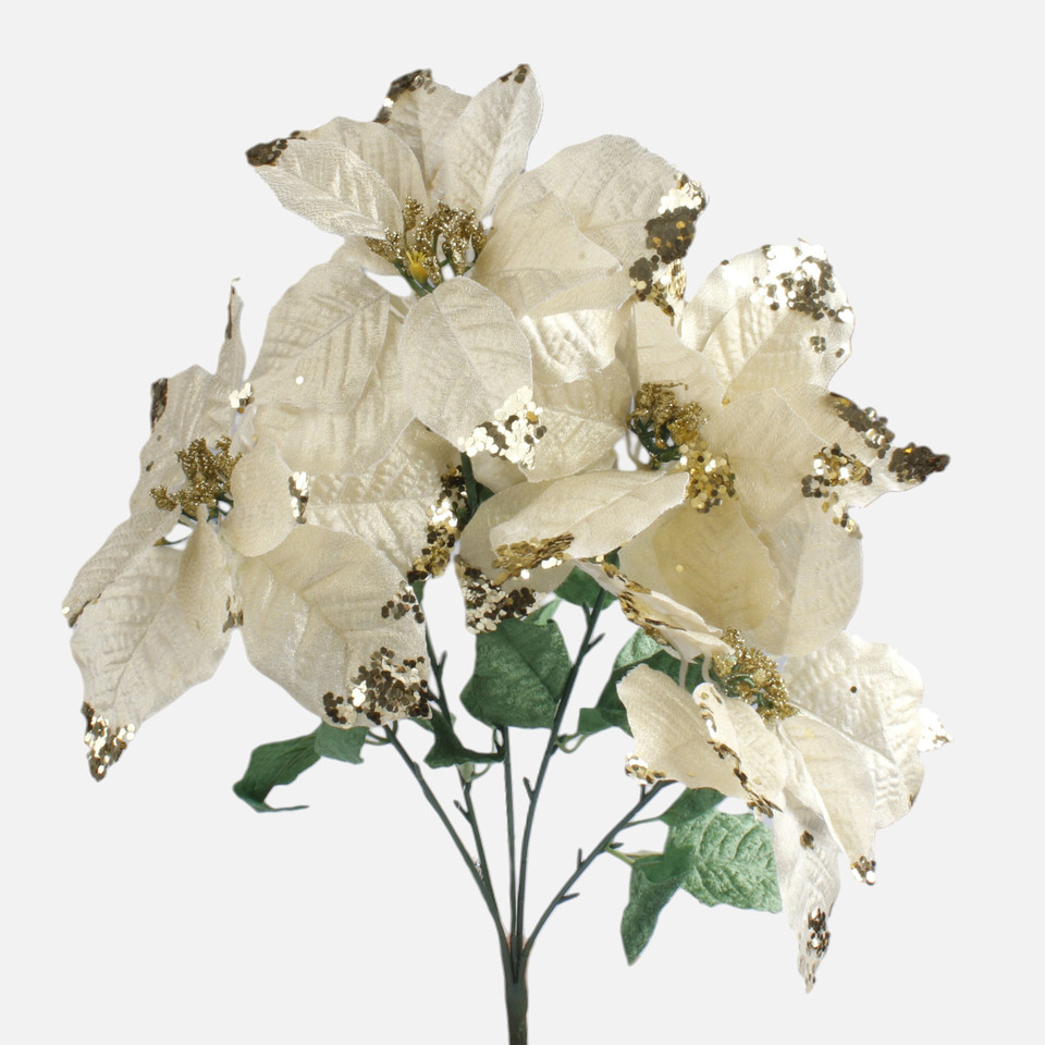 Poinsettia x 5, Gold X414-00