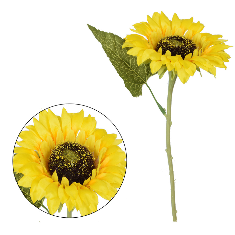 Słonecznik - gałązka 34 cm, yellow K088-01