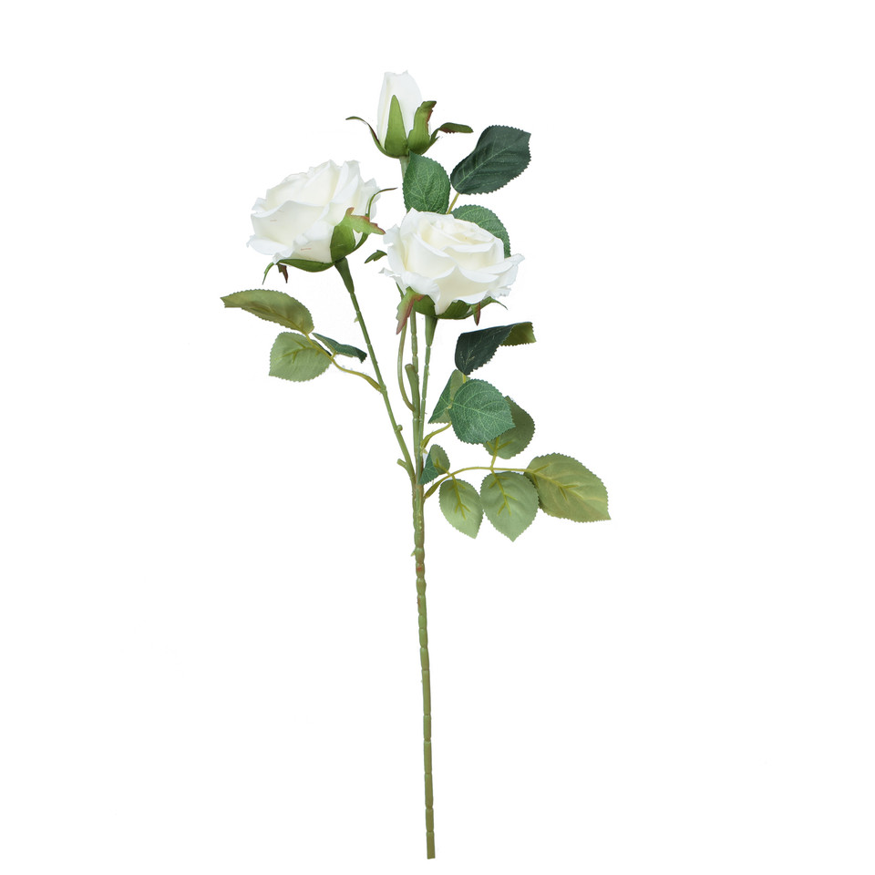 Róża - gałązka 58 cm, cream GK288-02