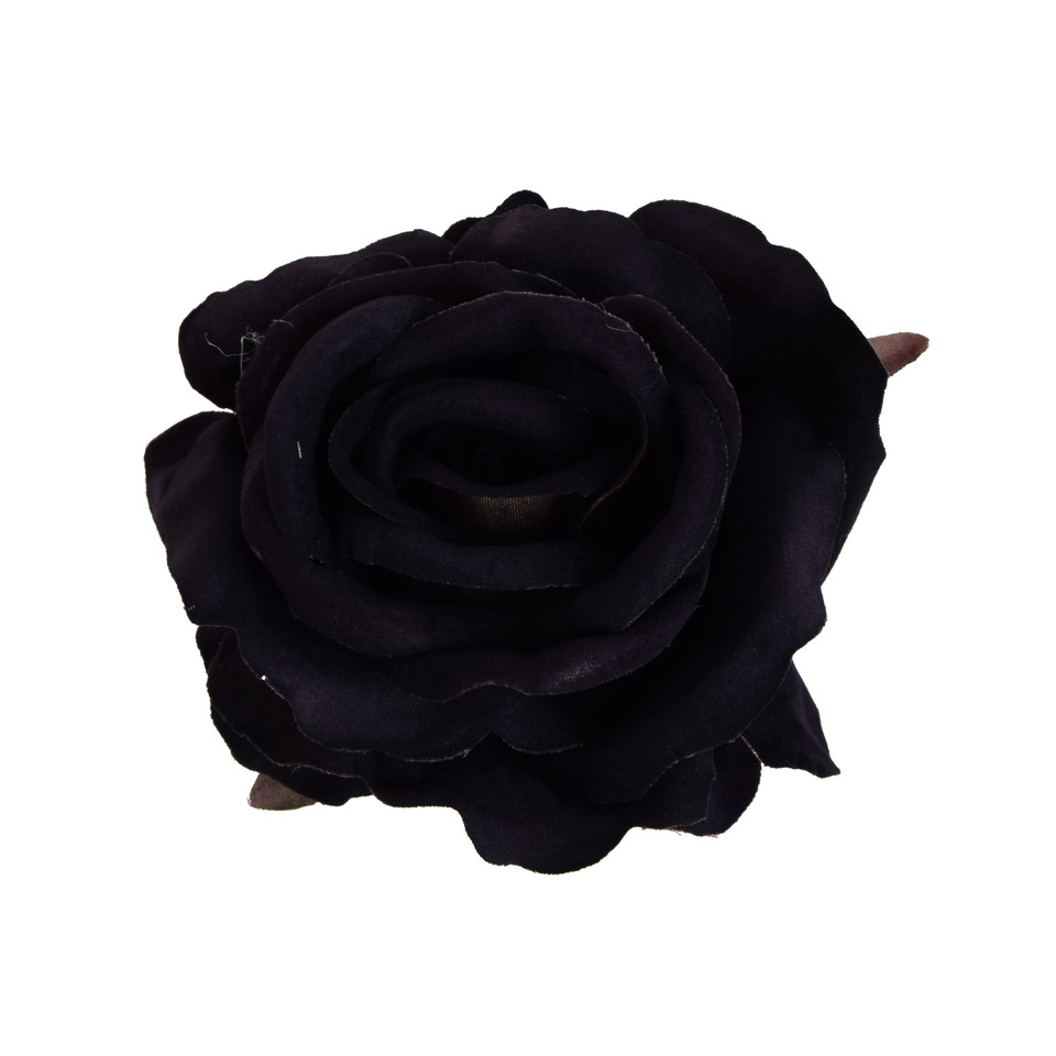 Róża - główka welurowa 11 cm, dk. Violet G08-23 W165-12