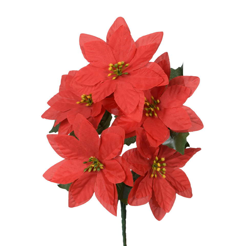 Poinsettia x 5, Red X403-00