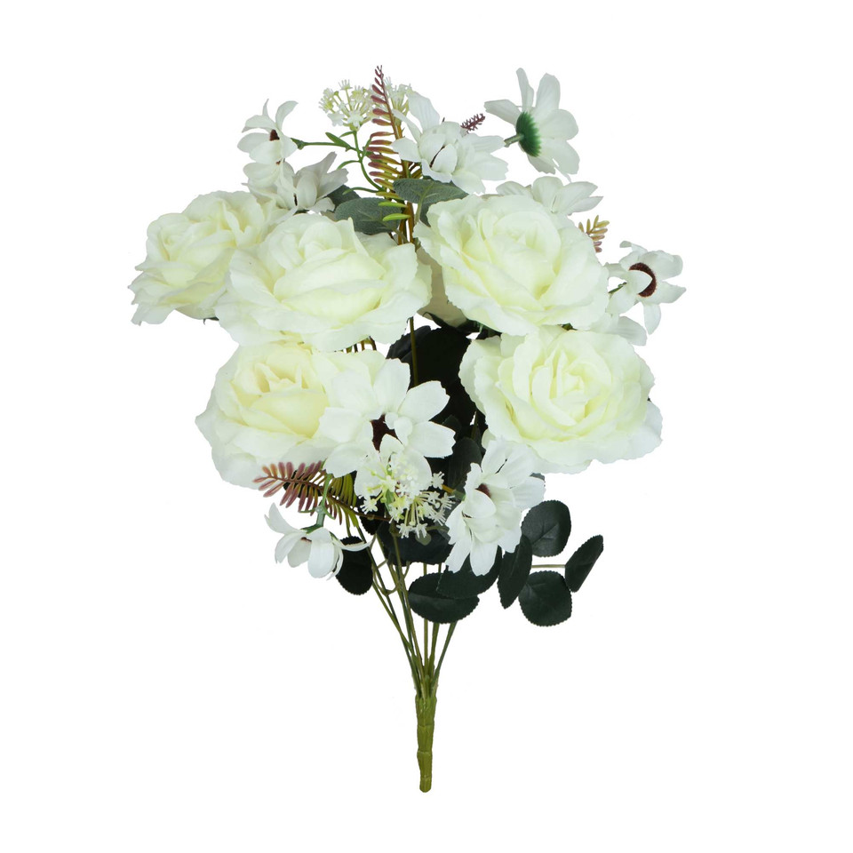 Róża - bukiet x10 50 cm, cream/vanilla U986-02
