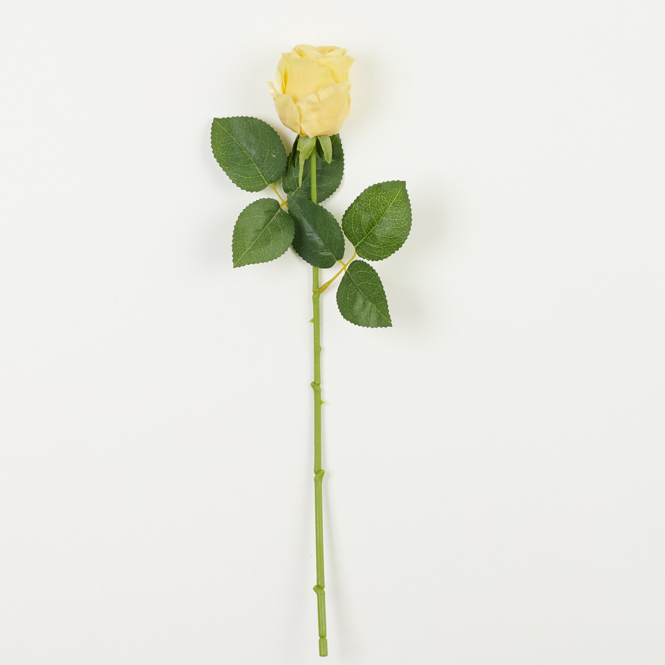 Róża – gałązka REAL TOUCH 45 cm, yellow B82-05