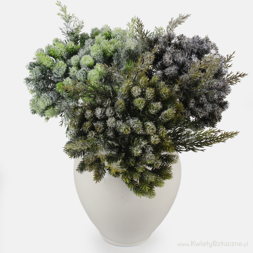 Snow-covered Larch with juniper shoots, Dk. Green A776-03