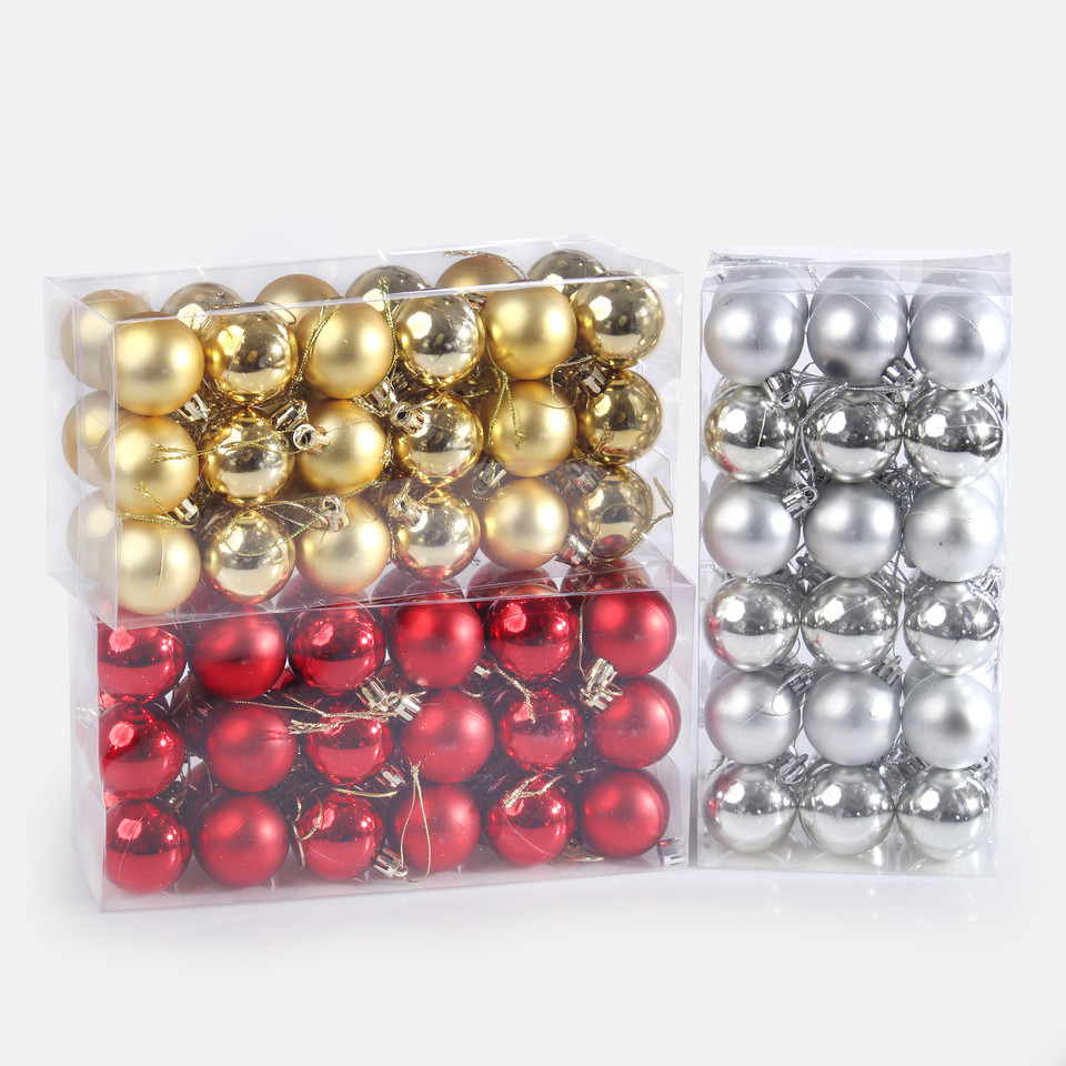 Bombki x 36 szt., Red S899-01