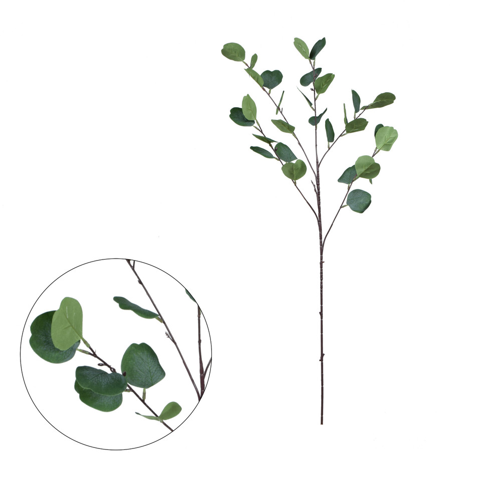Eukaliptus - gałązka liściasta 90 cm, E green mossy R579-00