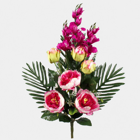 Peony/Gladiolus, Cream/Purple Q297-04