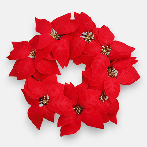 Poinsettia wreath U205S