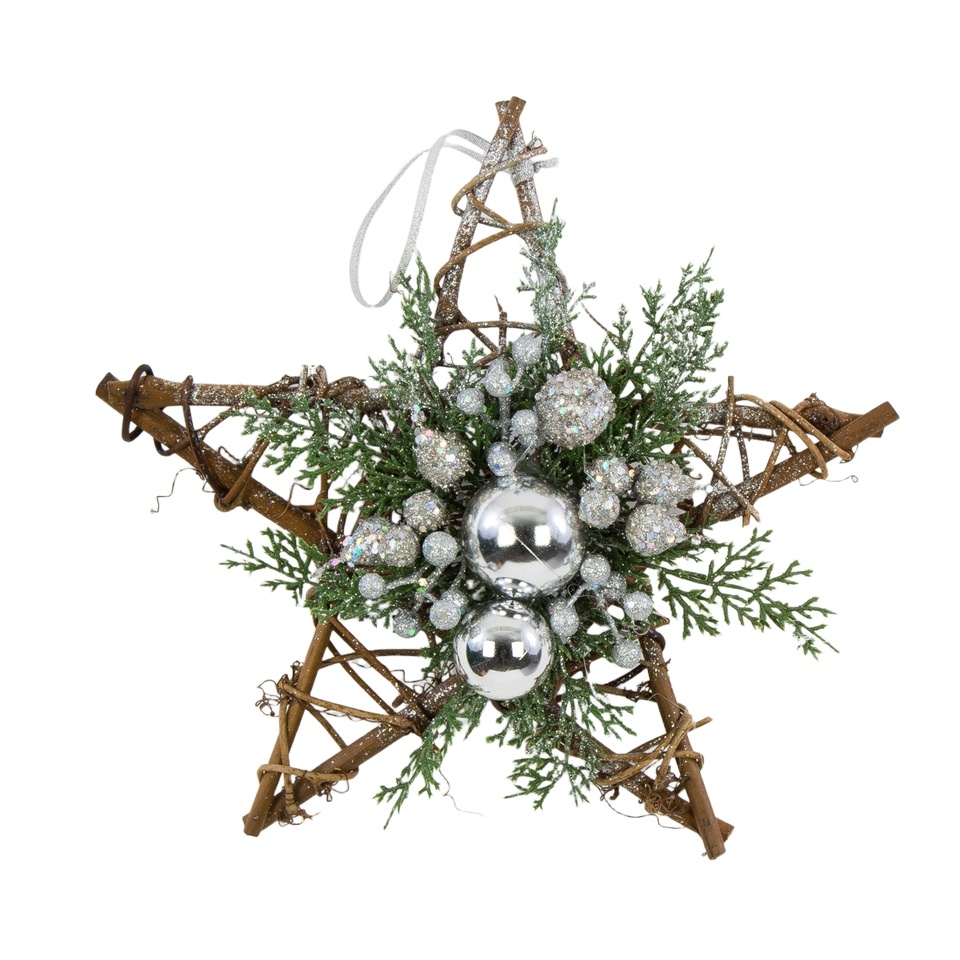 Gwiazda rattanowa 31 cm, #S silver X87-S