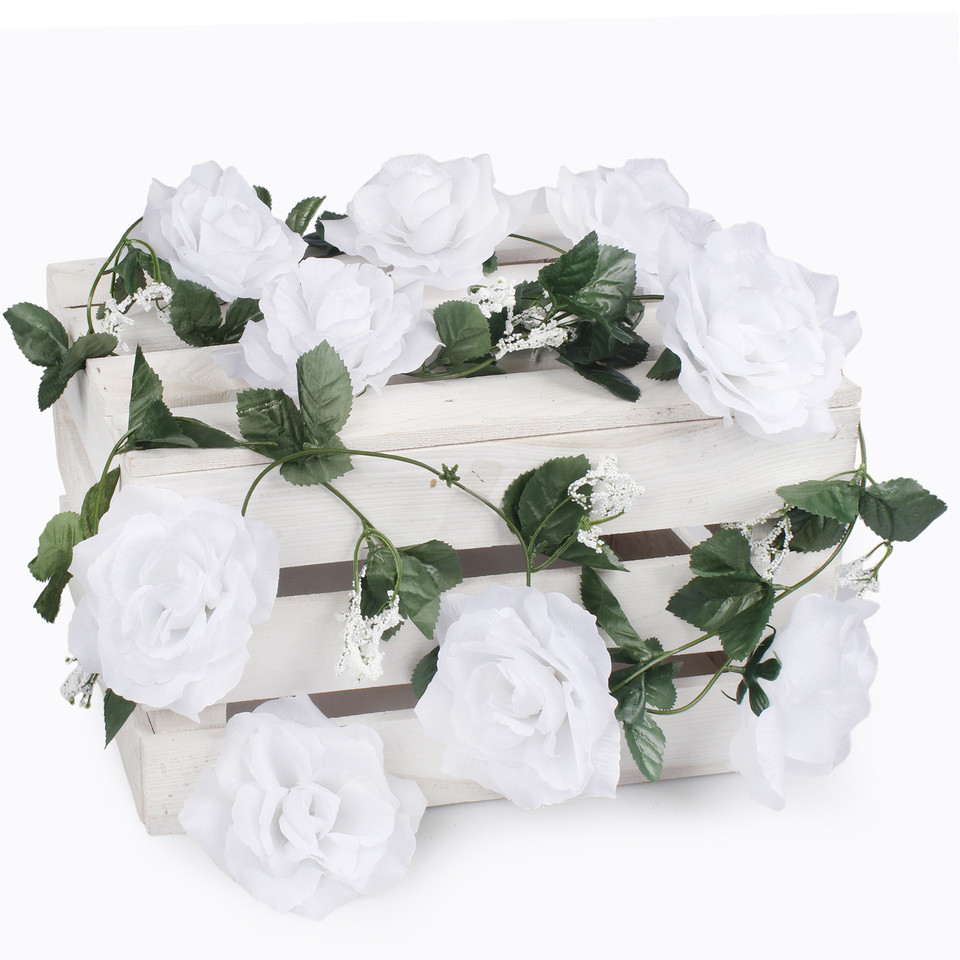 Róża - girlanda, Pure White K033-03