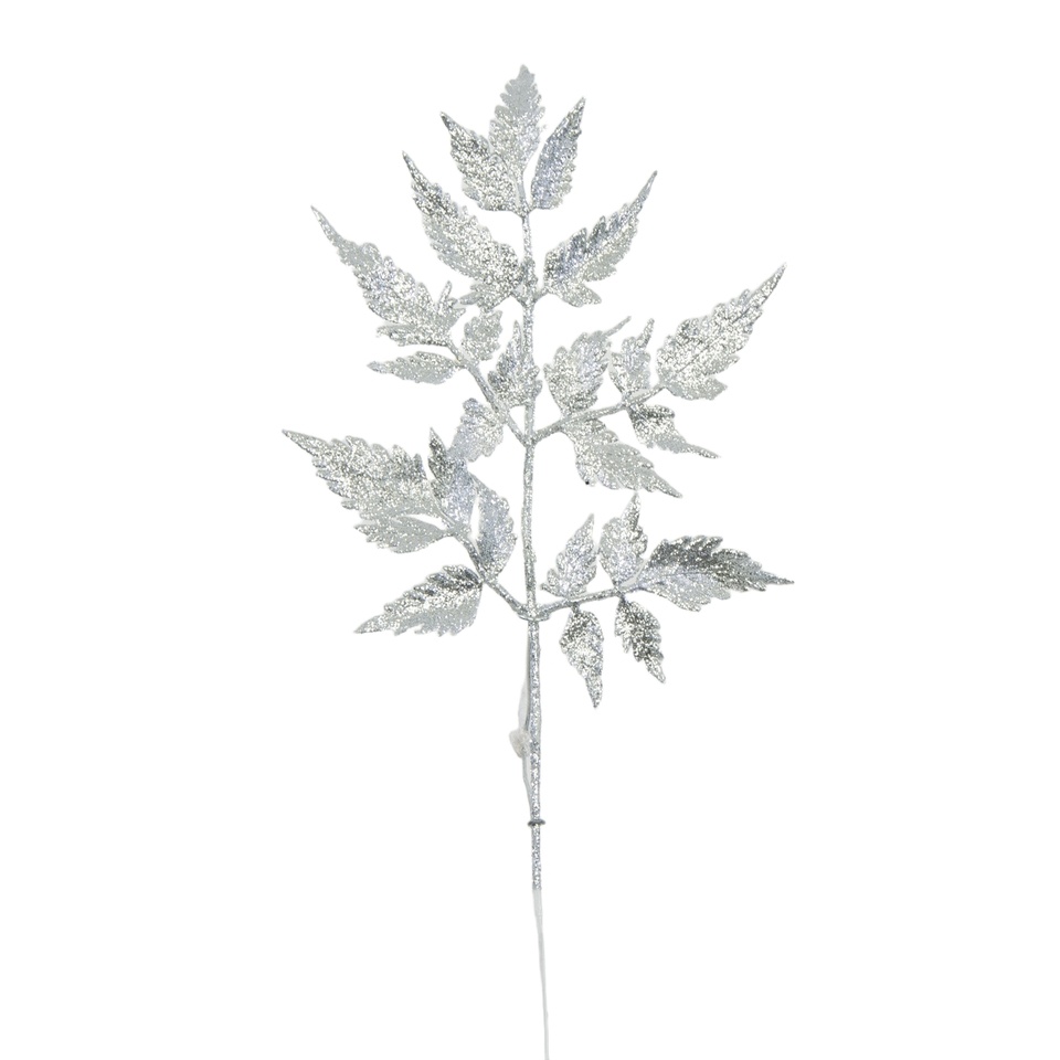 Gałązka brokat 30 cm, # S silver ZB179-S