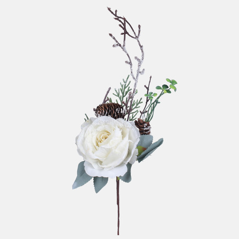 Christmas twig with rose S928