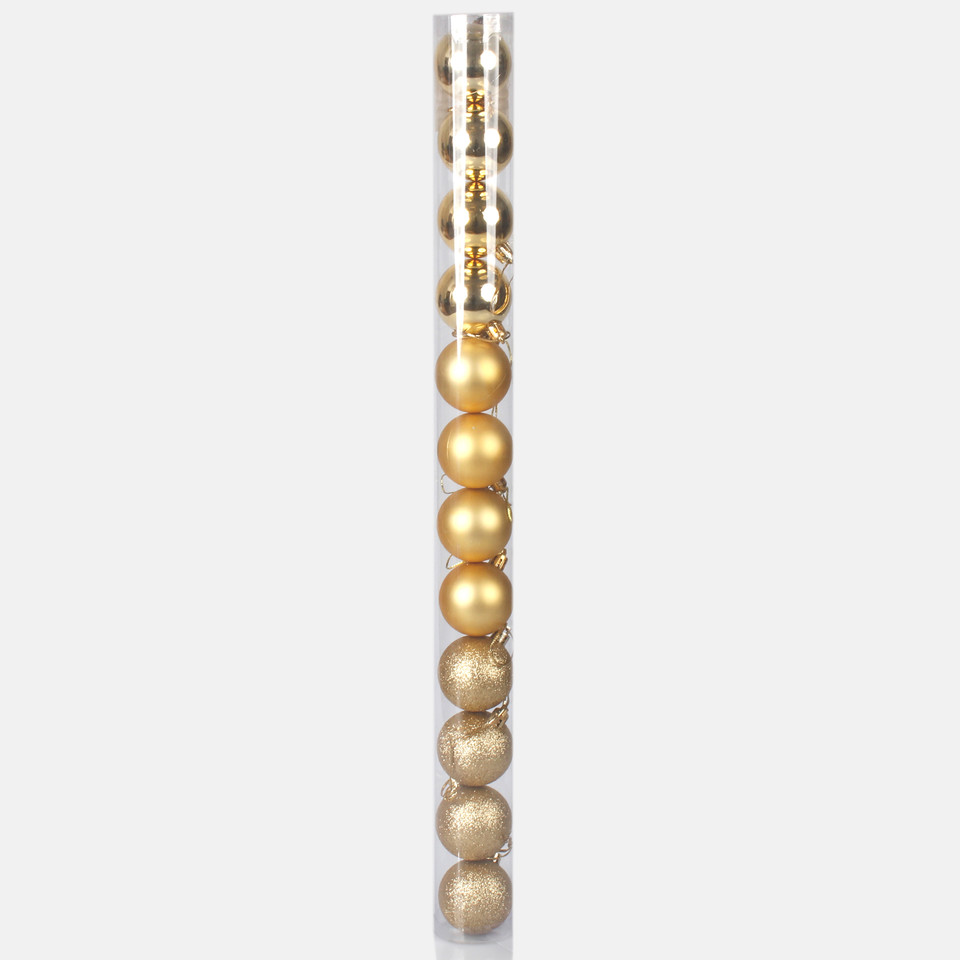 Bombki x 12 szt., Gold S635-02