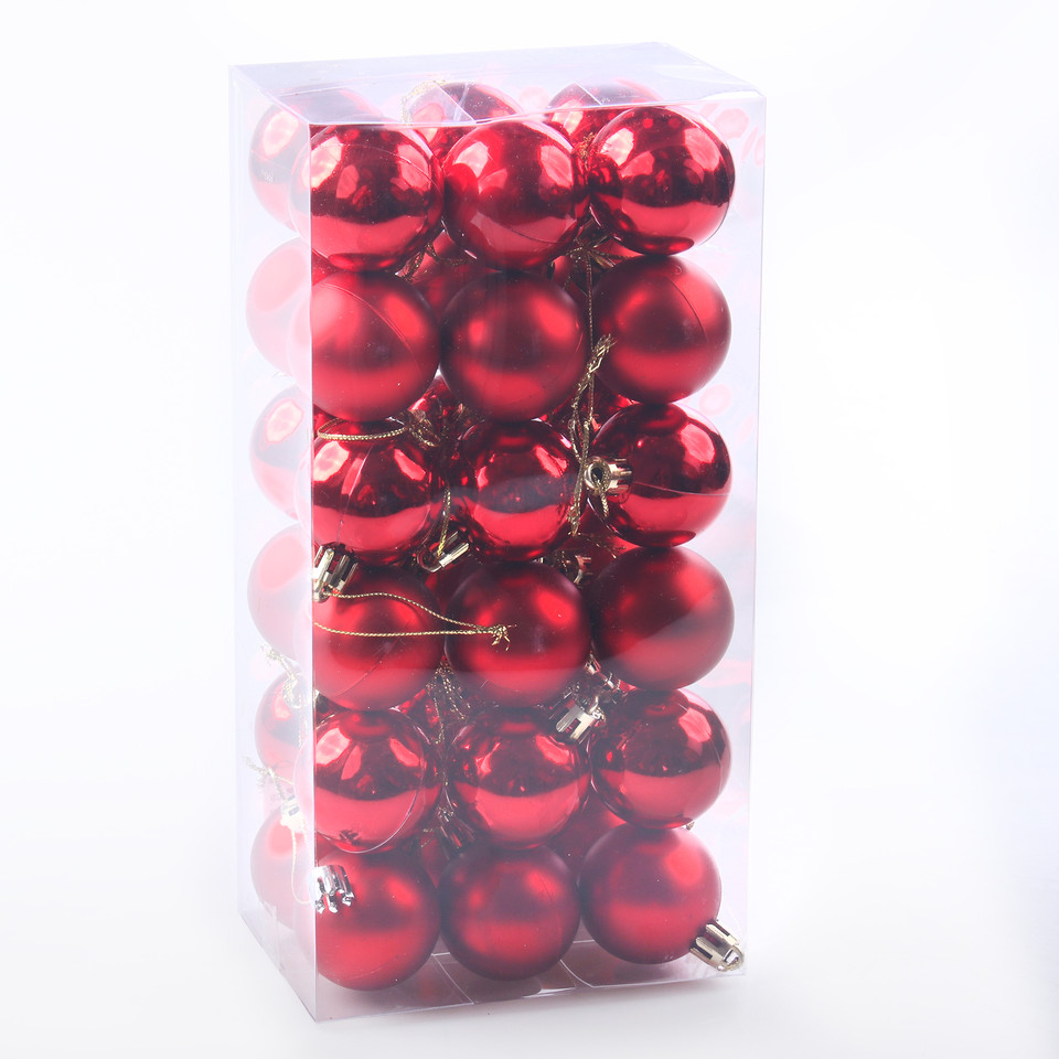 Bombki x 36 szt., Red S899-01