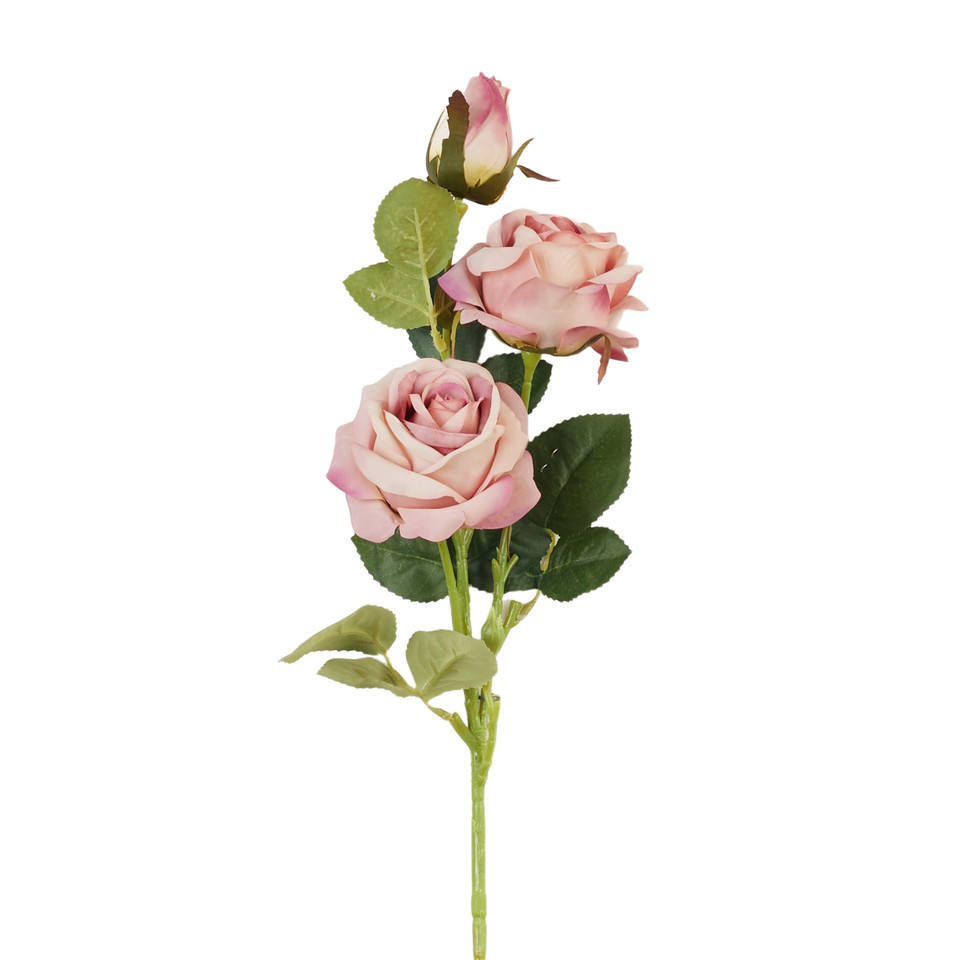 Róża - gałązka x3, 10 pink AL114-10