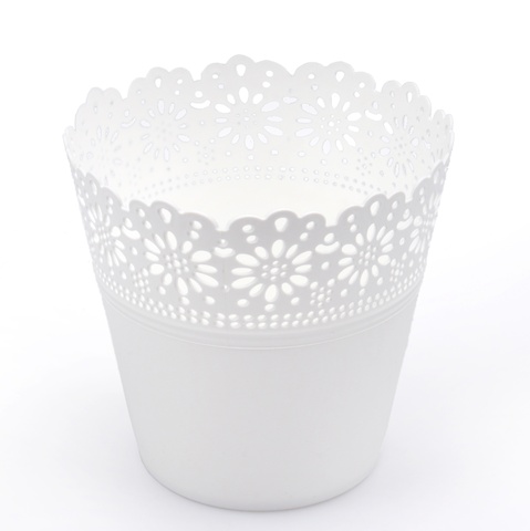 Small Karina pot cover, White C110-02