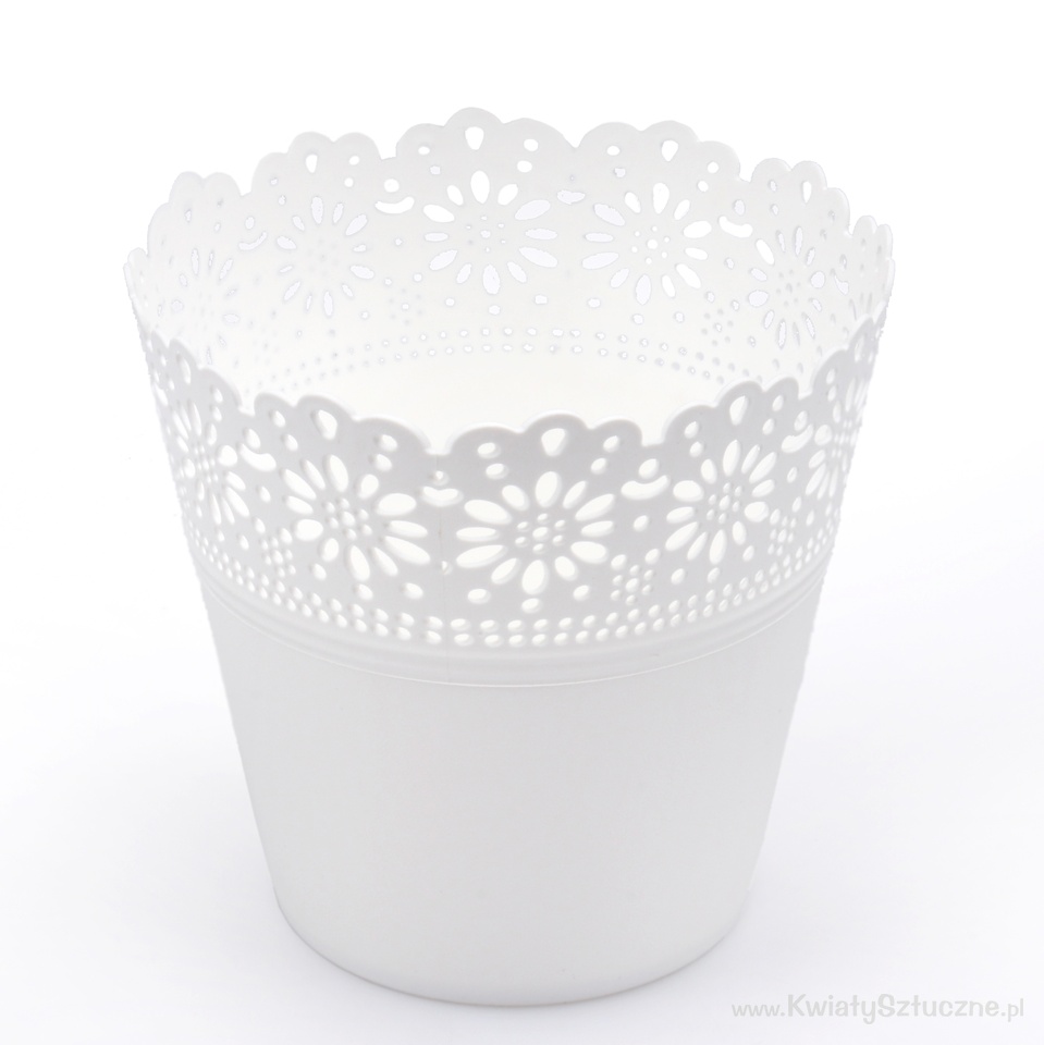 Small Karina pot cover, White C110-02
