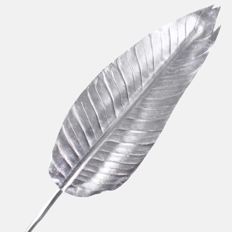 Metallic banana tree leaf, Silver A865S-01