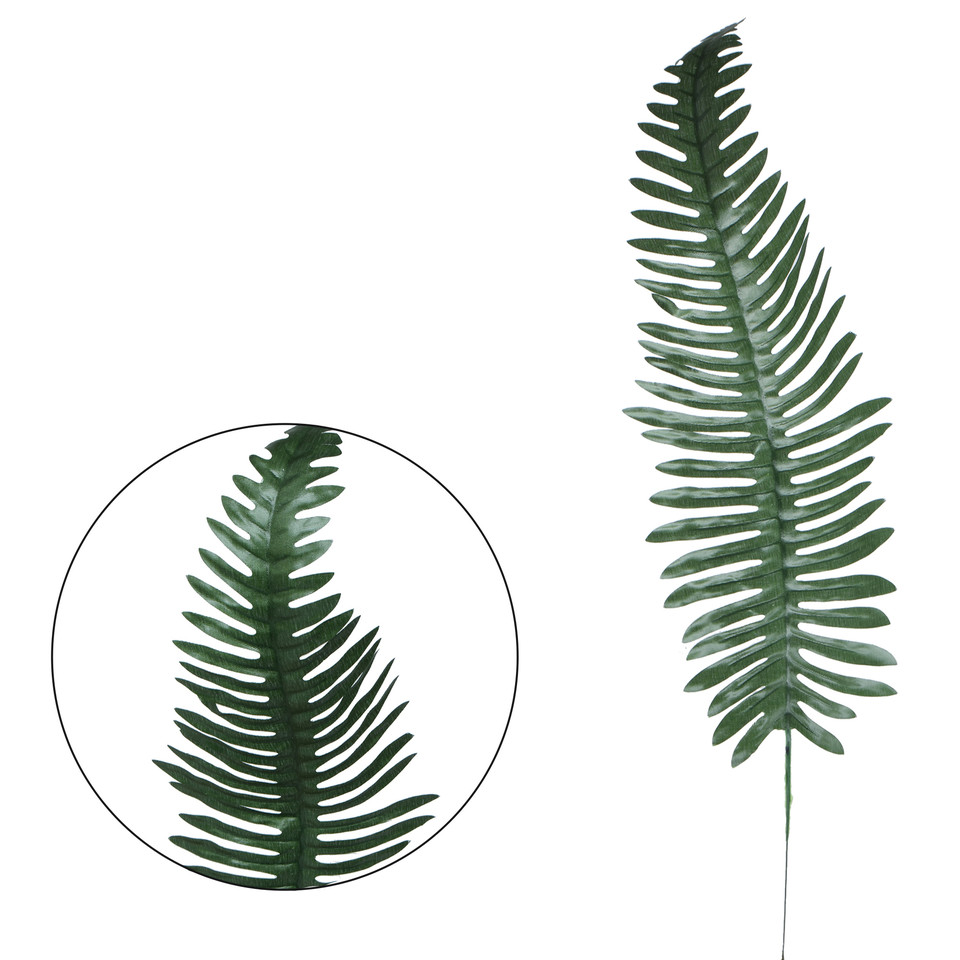 Paproć - liść 52 cm, dk. green L491-01