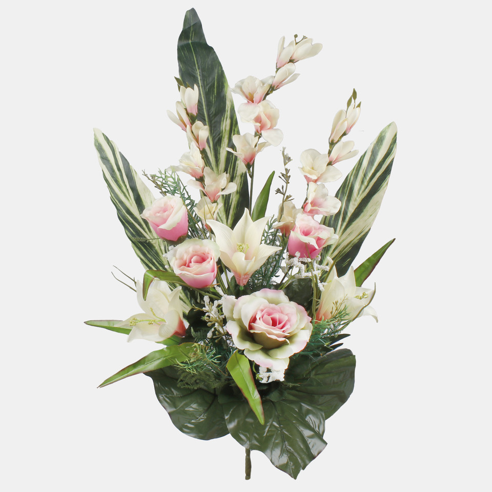 Róża/Lilia/Mieczyk, Cream/Pink/Green Q926-06