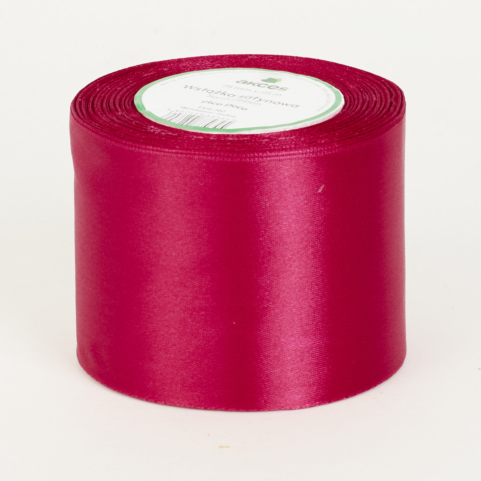 Wstążka satynowa (75mm x 25m), fuchsia FS18-180