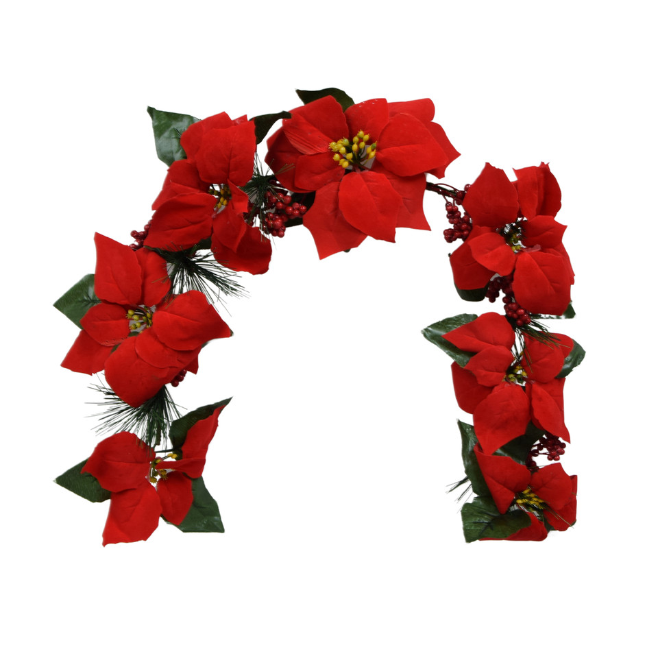 Poincesja - girlanda 86 cm, red X358-00