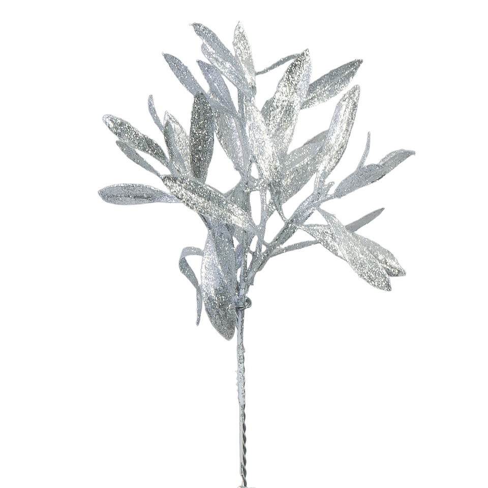 Oliwka gałązka brokat 22 cm, #S ZB194-S