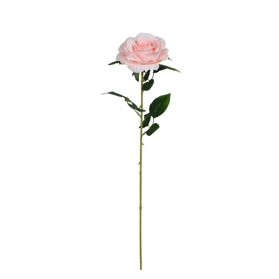Róża - gałązka 63 cm, white/lt. pink K398-02