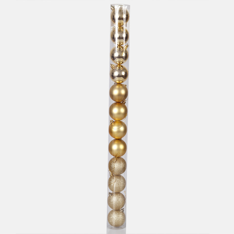 Bombki x 12 szt., Gold S636-02