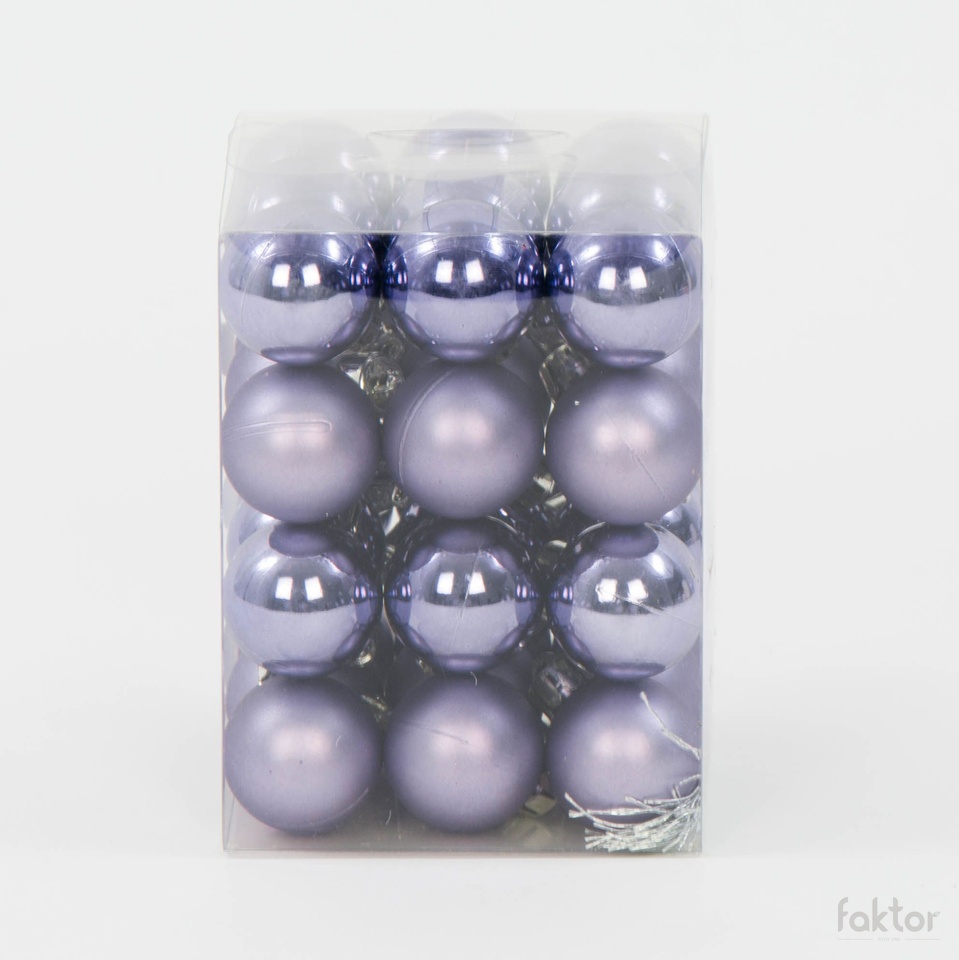 Baubles 36 pcs, Purple XL20-48