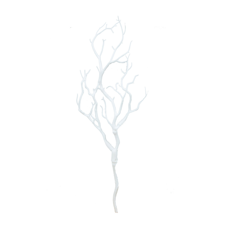 Korzenie - gałązka 44 cm, white R519-05