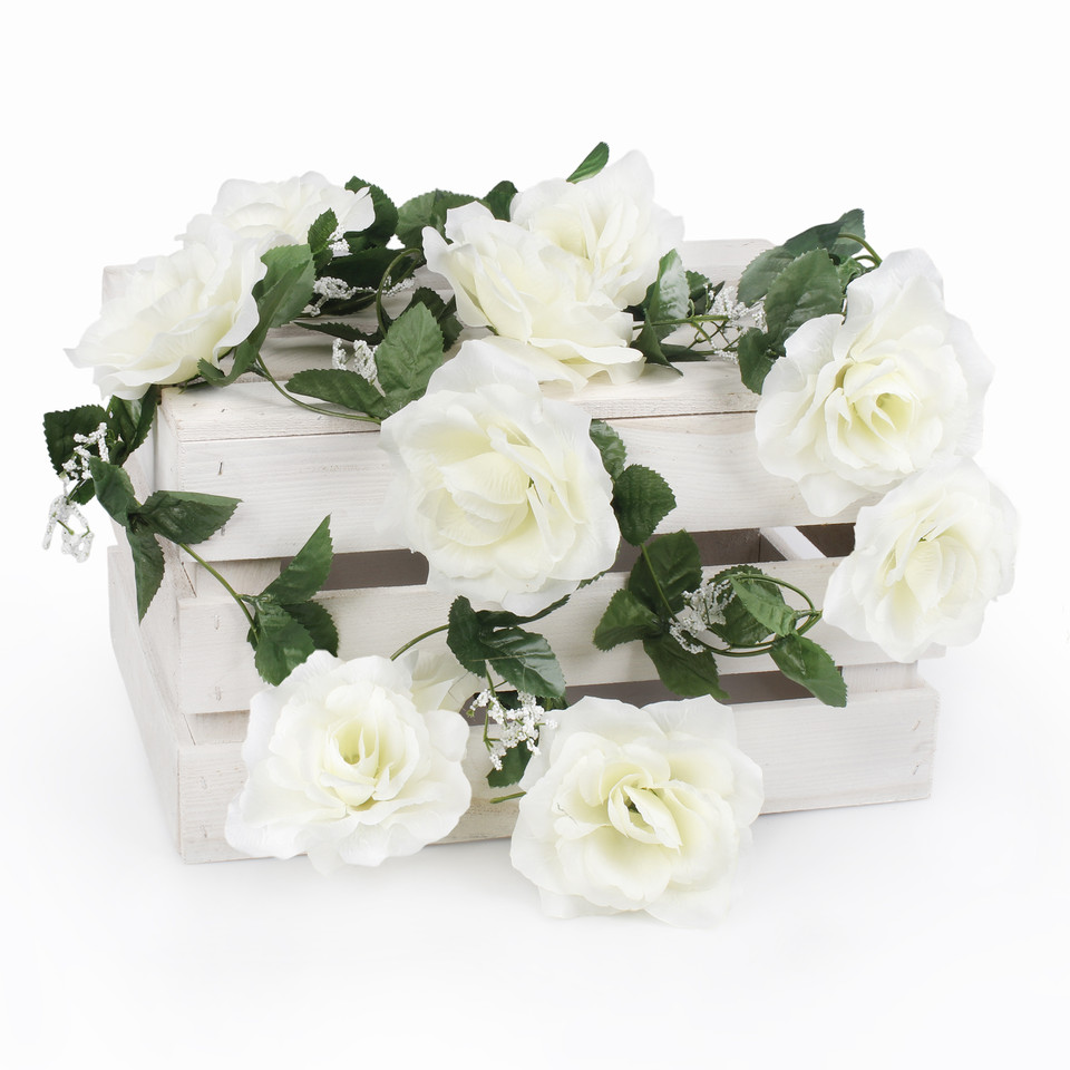 Róża - girlanda, Cream K033-04