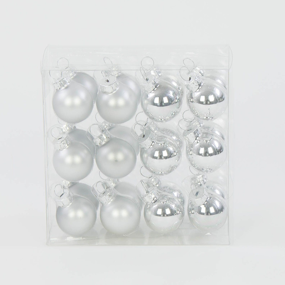 Bombki 24 szt., Silver XE02-03