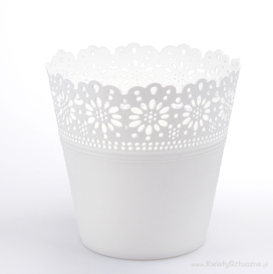 Small Karina pot cover, White C110-02