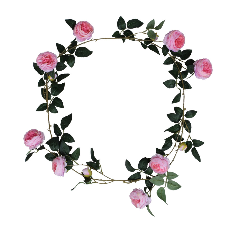 Peonia - girlanda 180 cm, 04 Pink B519-04