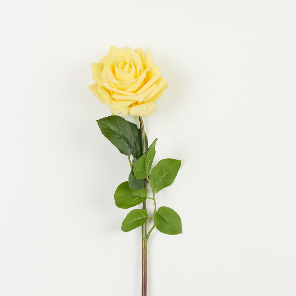 Róża – gałązka REAL TOUCH 61 cm, yellow B83-03
