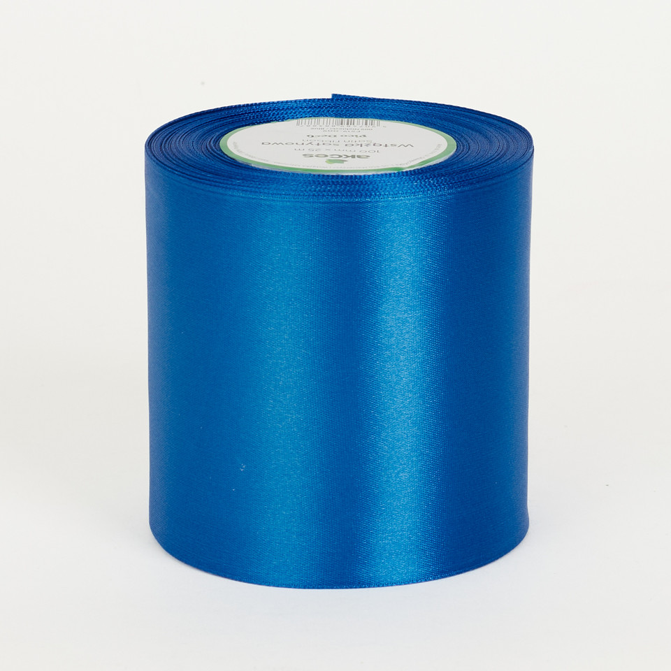 Wstążka satynowa (100mm x 25m), blue FS19-009