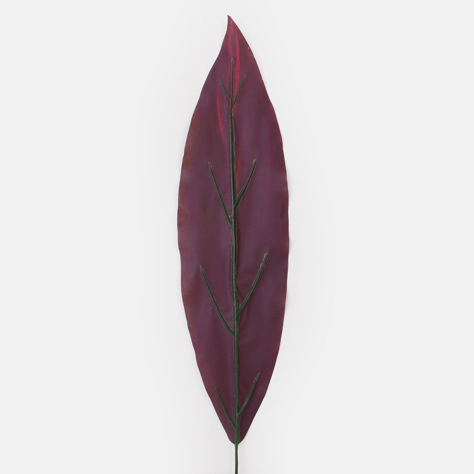 Dracaena leaf, Dk. Green/Pink A170