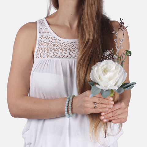 Christmas twig with rose S928 (Product size)