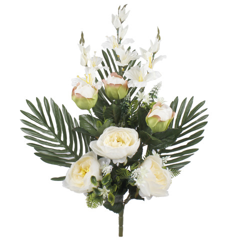 Peony/Gladiolus, Cream Q297-03