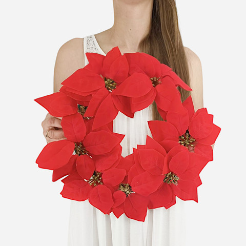 Poinsettia wreath U205S (Product size)