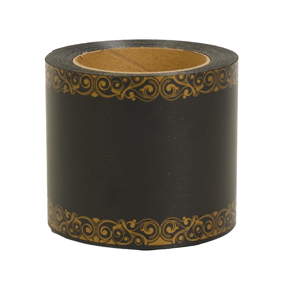 Wstążka (100 mm x 50y), #04 black/gold FY100-04