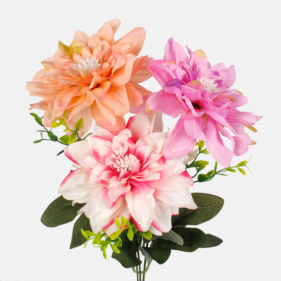 Dahlia, Lt. Peach/Pink/Lt. Green Edge G438-03