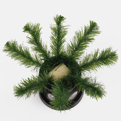 Flowerpot with cement filling, Black J004-03