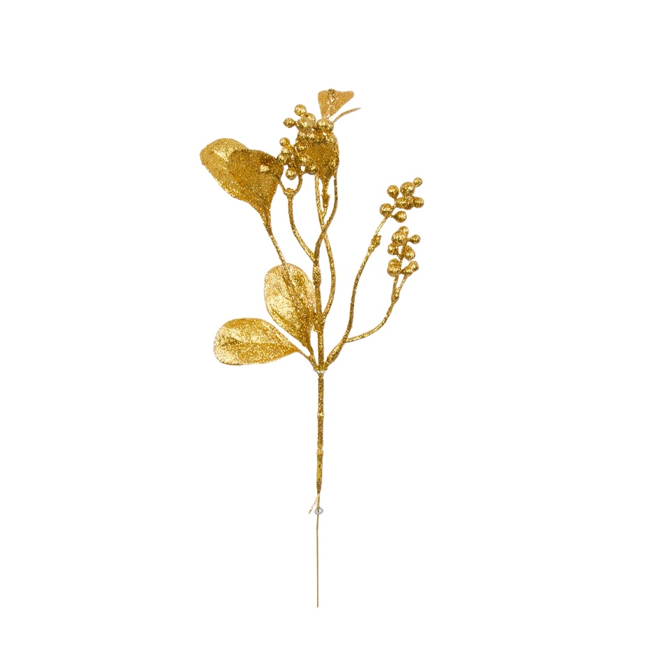 Gałązka brokat x3 30 cm, # G gold ZB114-G